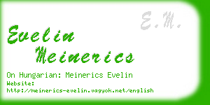 evelin meinerics business card